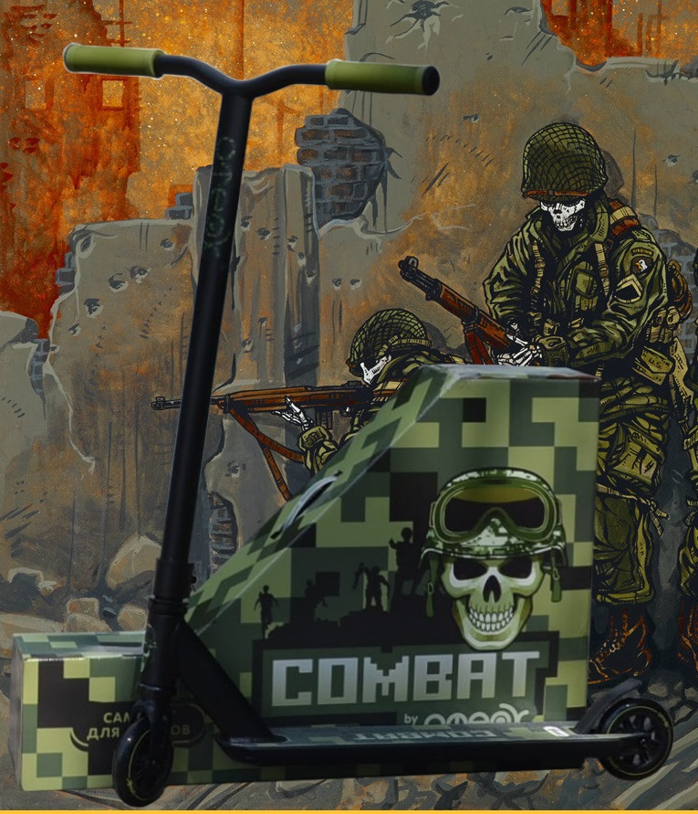 Самокат трюковый ATEOX COMBAT 2019 (Черный) Самокат трюковый ATEOX COMBAT 2019 (Черный)