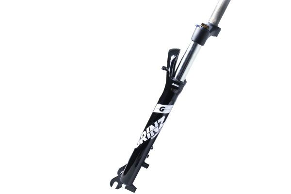 Вилка GRINZ ES 456 HLO 27,5"*1.1\8" ход 100мм, локаут гидравлический, предварительное сжатие, алюминиевая, черная\белая, 2,8кг Вилка GRINZ ES 456 HLO 27,5"*1.1\8" ход 100мм, локаут гидравлический, предварительное сжатие, алюминиевая, черная\белая, 2,8кг