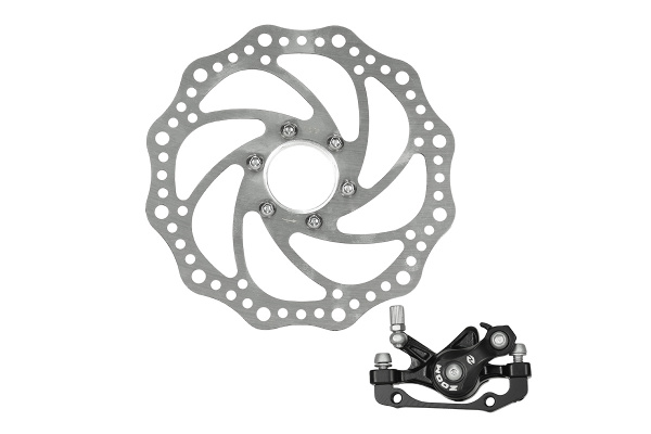 Тормоз дисковый механический передний ZOOM DB-280-F PM160mm ротор IS6 и в комплекте,черный